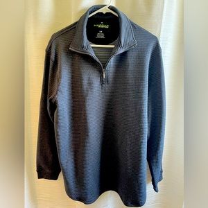 Haggar in motion 1/4 zip pullover mens large